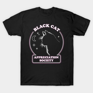 Black Cat Appreciation Society - Retro Witch Halloween Costume T-Shirt